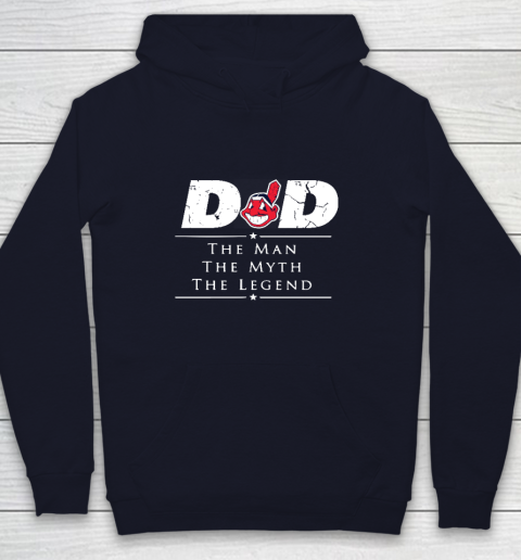 Cleveland Indians MLB Baseball Dad The Man The Myth The Legend Youth Hoodie 2