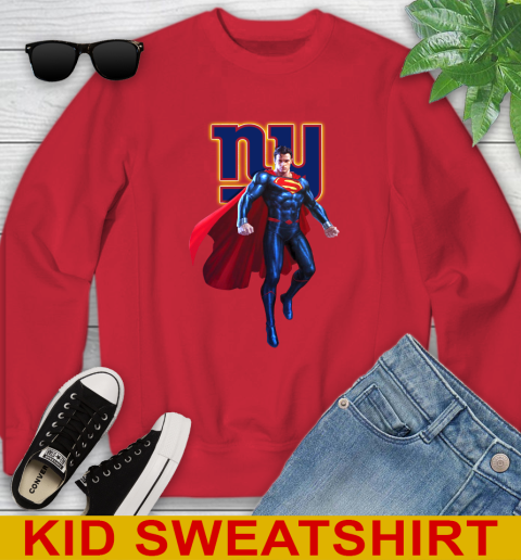 NFL Superman DC Sports Football New York Giants Youth Sweatshirt 8