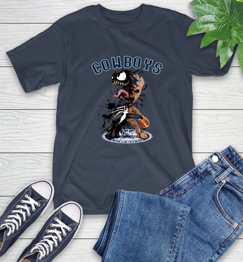 NFL Dallas Cowboys Football Venom Groot Guardians Of The Galaxy T-Shirt 4