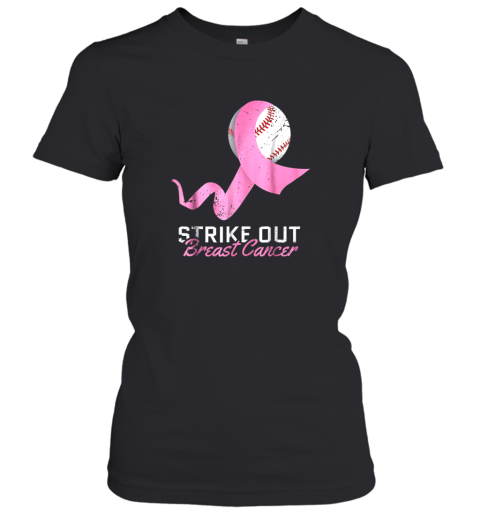 Strike Out Breast Cancer Shirt Pink Ribbon Women's T-Shirt