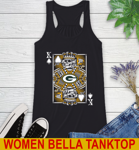 Green Bay Packers NFL Football The King Of Spades Death Cards Shirt Racerback Tank