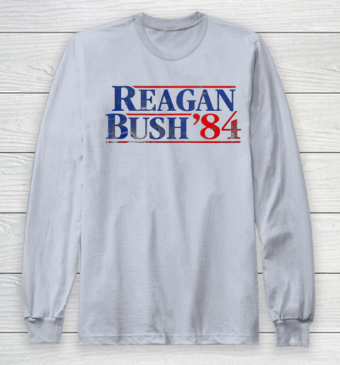 Reagan Bush 84 Vintage Style Conservative Republican Long Sleeve T-Shirt 4