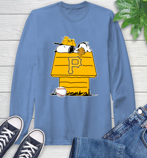 MLB Pittsburgh Pirates Snoopy Woodstock The Peanuts Movie Baseball T Shirt Long Sleeve T-Shirt 11
