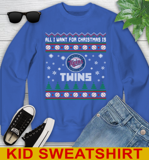 MLB All I Want For Christmas Is Minnesota Twins Baseball Sports 114