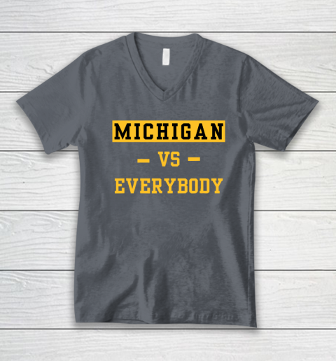 Michigan Vs Everybody V-Neck T-Shirt 3