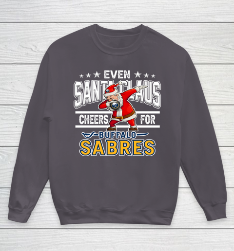Buffalo Sabres Even Santa Claus Cheers For Christmas NHL Youth Sweatshirt 5