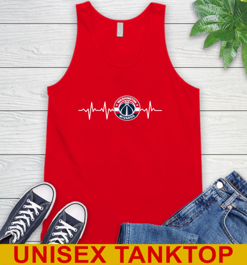 Washington Wizards NBA Basketball Heart Beat Shirt Tank Top 5
