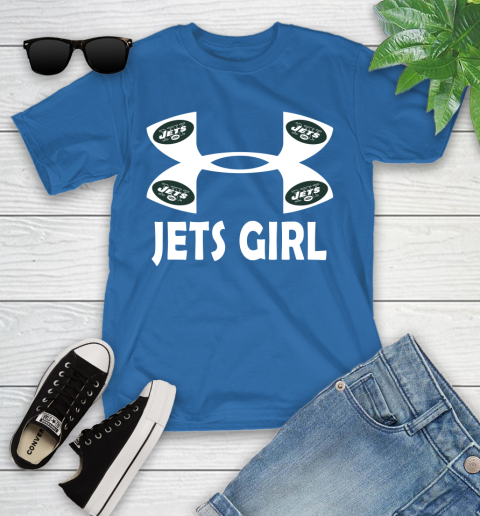 NFL New York Jets Girl Under Armour Football Sports Youth T-Shirt 12