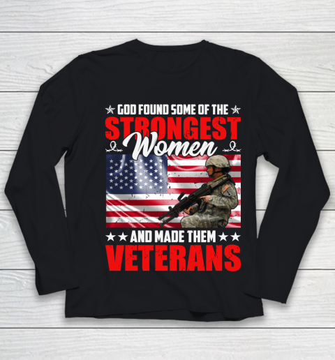 God Found Some of the Strongest Veteran Youth Long Sleeve