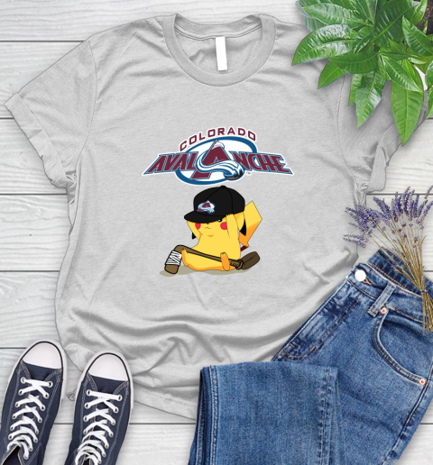 NHL Pikachu Hockey Sports Colorado Avalanche Women's T-Shirt
