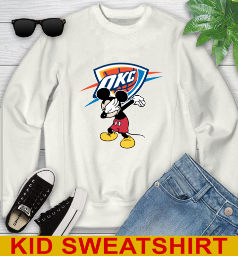 Oklahoma City Thunder NBA Basketball Dabbing Mickey Disney Sports Youth Sweatshirt