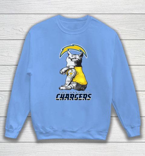 NFL Football My Cat Loves Los Angeles Chargers Sweatshirt 8