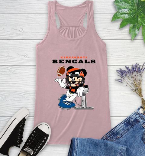 NFL Cincinnati Bengals Mickey Mouse Disney Super Bowl Football T Shirt Racerback Tank 11