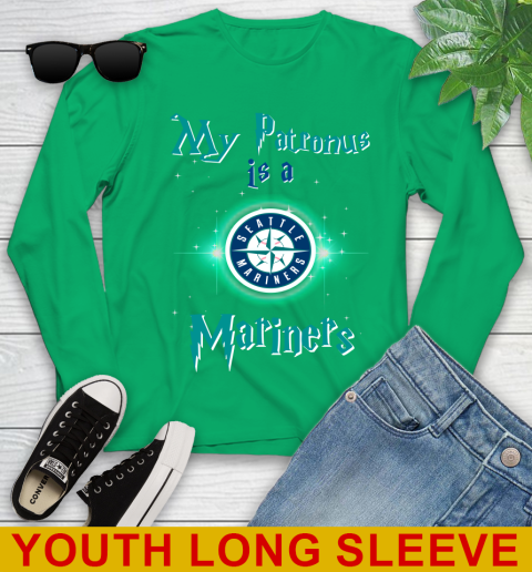 MLB Baseball Harry Potter My Patronus Is A Seattle Mariners Youth Long Sleeve 7