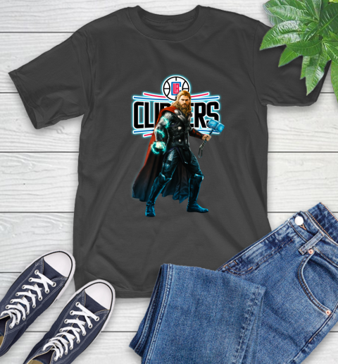 NBA Thor Avengers Endgame Basketball Los Angeles Clippers T-Shirt 2