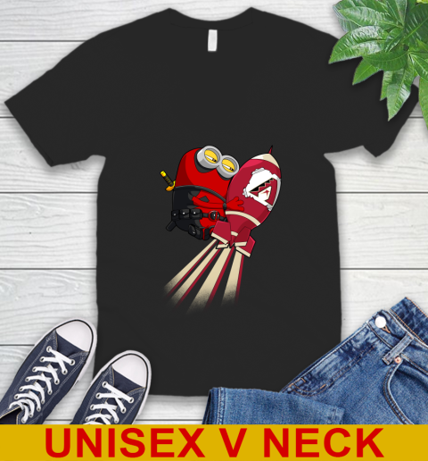 MLB Baseball Arizona Diamondbacks Deadpool Minion Marvel Shirt V-Neck T-Shirt