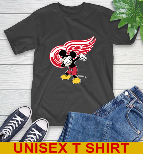 Detroit Red Wings NHL Hockey Dabbing Mickey Disney Sports T-Shirt 2