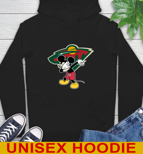 Minnesota Wild NHL Hockey Dabbing Mickey Disney Sports Hoodie 2