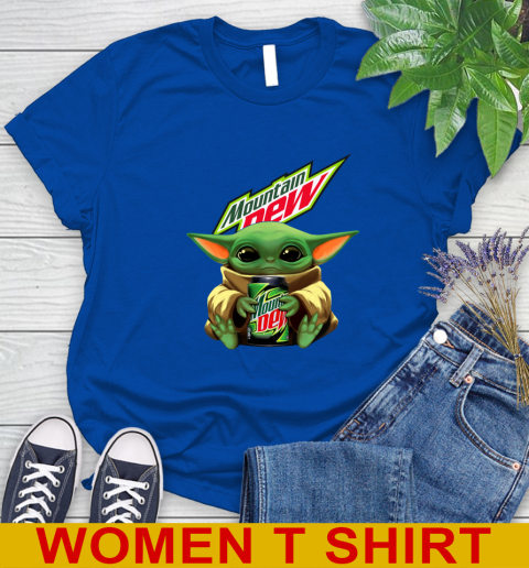 Star Wars Baby Yoda Hugs Mountain Dew Soft Drink Shirt 97