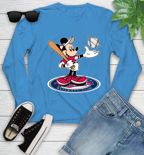 MLB Baseball Minnesota Twins Cheerful Mickey Disney Shirt Youth Long Sleeve 7