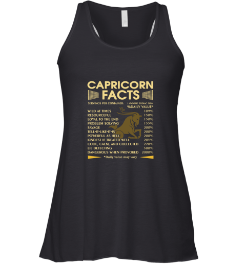 Capricorn Facts Awesome Zodiac Sign Daily Value Racerback Tank