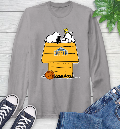 Denver Nuggets NBA Basketball Snoopy Woodstock The Peanuts Movie Long Sleeve T-Shirt 6