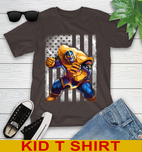 NHL Hockey Florida Panthers Thanos Marvel American Flag Shirt Youth T-Shirt 6