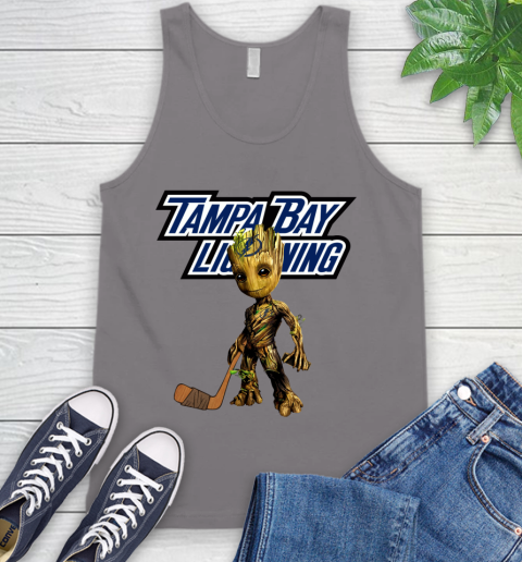 Tampa Bay Lightning NHL Hockey Groot Marvel Guardians Of The Galaxy Tank Top 7