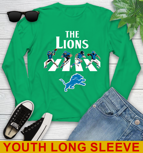 NFL Football Detroit Lions The Beatles Rock Band Shirt Youth Long Sleeve 7