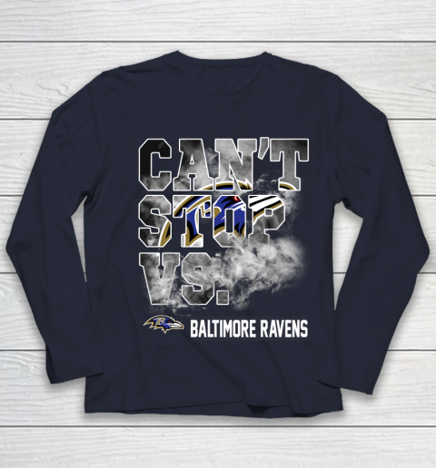NFL Baltimore Ravens Can't Stop Vs Youth Long Sleeve 2