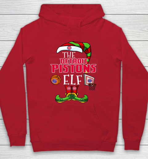 Detroit Pistons Christmas ELF Funny NBA Hoodie 7