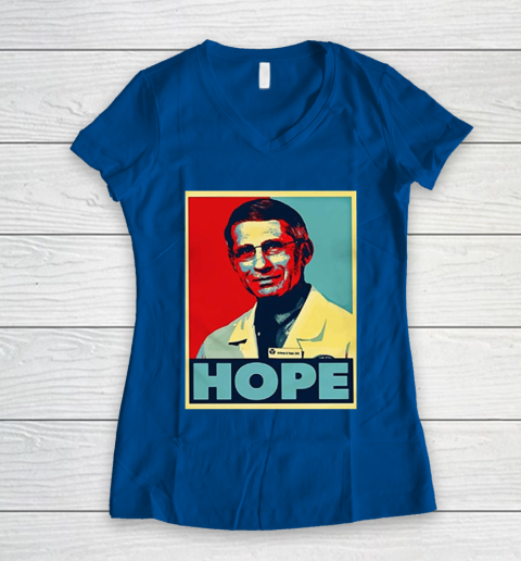 Dr Anthony Fauci Hope Women's V-Neck T-Shirt 9
