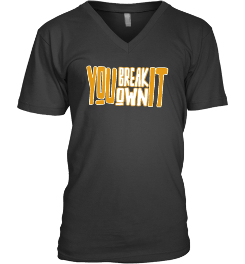 Unisex Caitlin Clark Shirt, You Break It You Own It BACK AND FRONT V-Neck T-Shirt