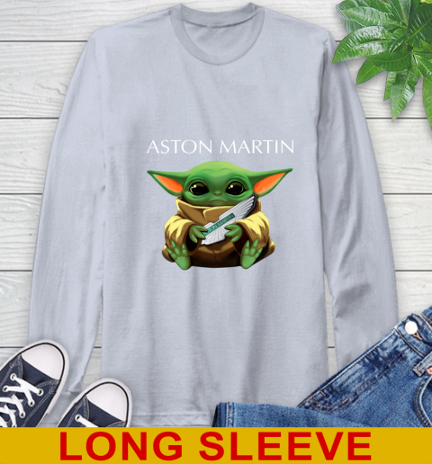 Star Wars Baby Yoda Hugs Aston Martin Car Shirt 60