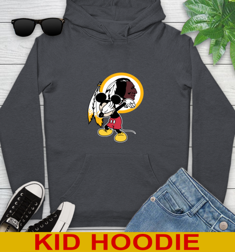 Washington Redskins NFL Football Dabbing Mickey Disney Sports Youth Hoodie 9