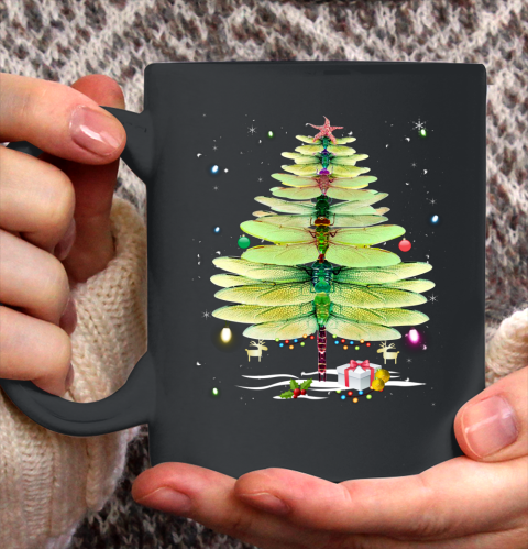 Dragonfly Christmas Tree Lover Gift Xmax Ceramic Mug 11oz