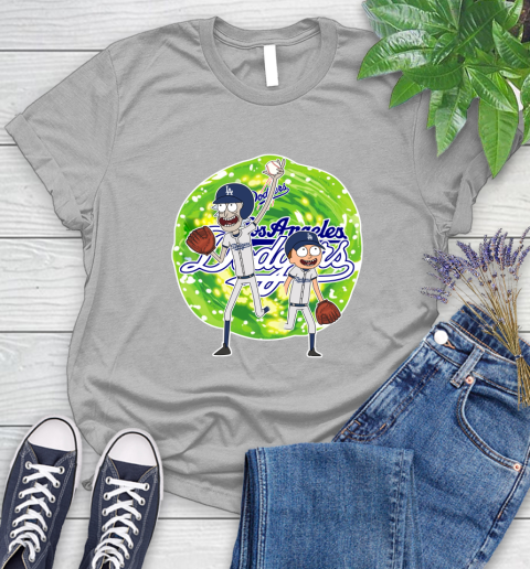 MLB Los Angeles Dodgers Rick And Morty Baseball Sports Women's T-Shirt 5