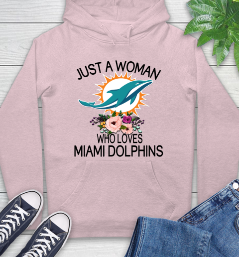 NFL Just A Woman Who Loves Miami Dolphins Football Sports Hoodie 7