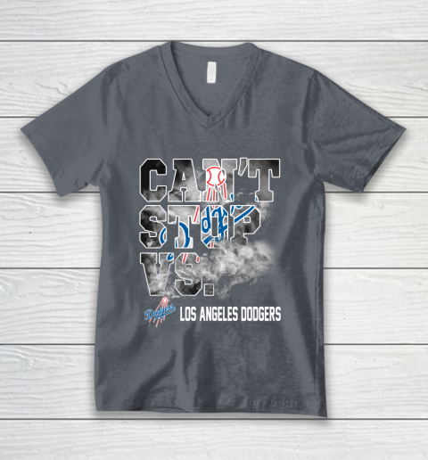 MLB Los Angeles Dodgers Baseball Can't Stop Vs Dodgers V-Neck T-Shirt 4