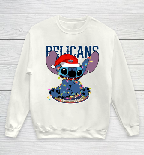 New Orleans Pelicans NBA noel stitch Basketball Christmas Youth Sweatshirt