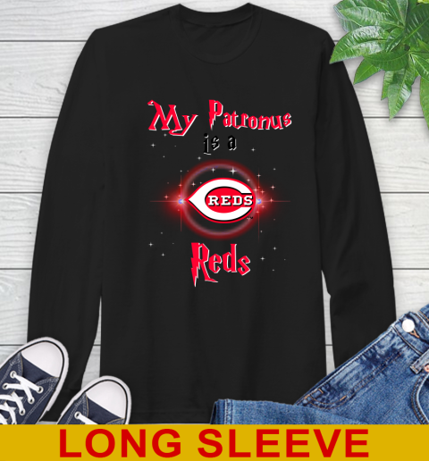 MLB Baseball Harry Potter My Patronus Is A Cincinnati Reds Long Sleeve T-Shirt