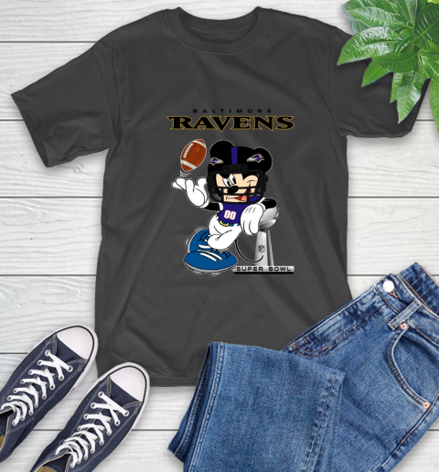NFL Baltimore Ravens Mickey Mouse Disney Super Bowl Football T Shirt T-Shirt 2