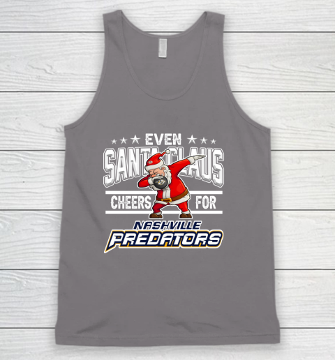 Nashville Predators Even Santa Claus Cheers For Christmas NHL Tank Top 6