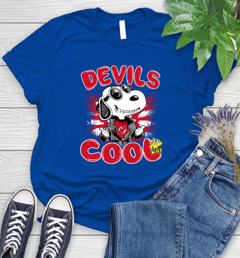 NHL Hockey New Jersey Devils Cool Snoopy Shirt Women's T-Shirt 10