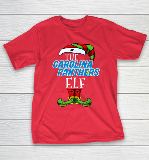 Carolina Panthers Christmas ELF Funny NFL T-Shirt 9
