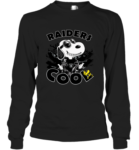 Oakland Raiders Snoopy Joe Cool We're Awesome Long Sleeve T-Shirt