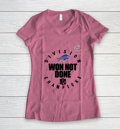 Buffalo Bills East Champions 2020 NFL Playoffs Division Won Not Done Women's V-Neck T-Shirt 7