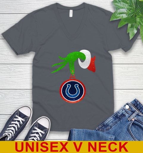 Indianapolis Colts Grinch Merry Christmas NFL Football V-Neck T-Shirt 5