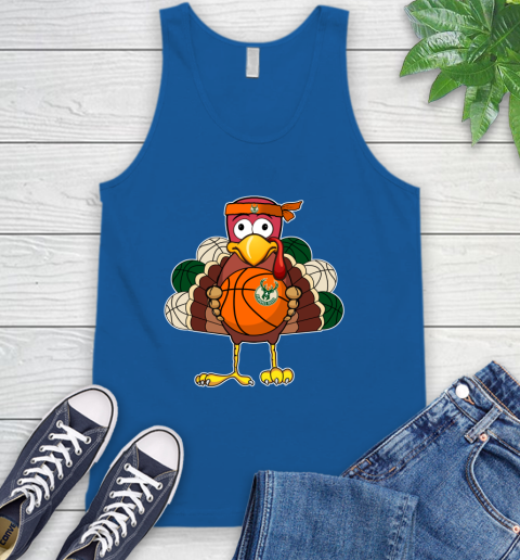 Milwaukee Bucks Turkey thanksgiving day Tank Top - Image 6