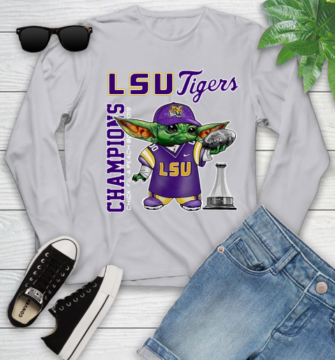 Baby Yoda LSU Tigers Champion Shirt 126